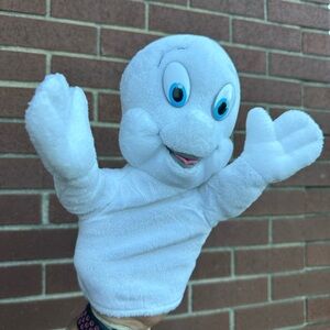 Casper The Friendly Ghost Hand Puppet Plush Stuffed Toy Vintage 1995 by Dakin
